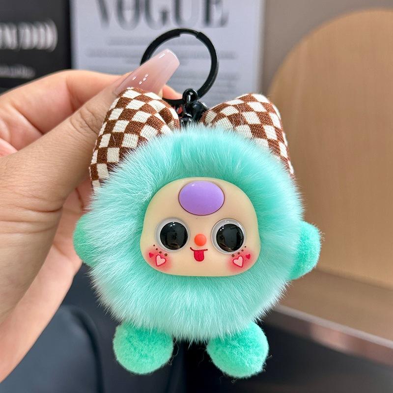 Cartoon Cute Plush Doll Keychain Exquisite Soft Stuffed Pendant Charms Bag Hanging Decoration Girls Gift