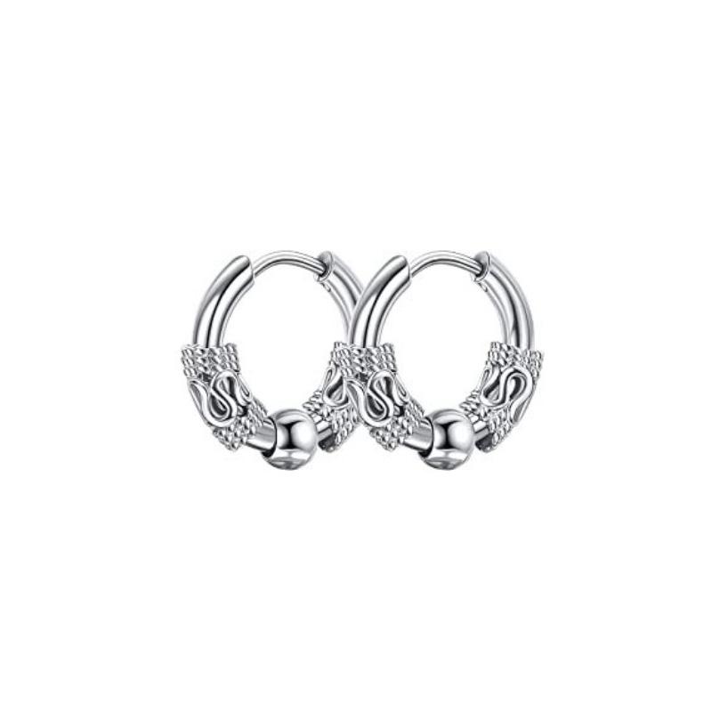 

1/6Pairs Set 18G Viking Rune Round Stud Earrings for Women Men, 316L Stainless Steel Cartilage Tragus Helix Piercing Jewelry