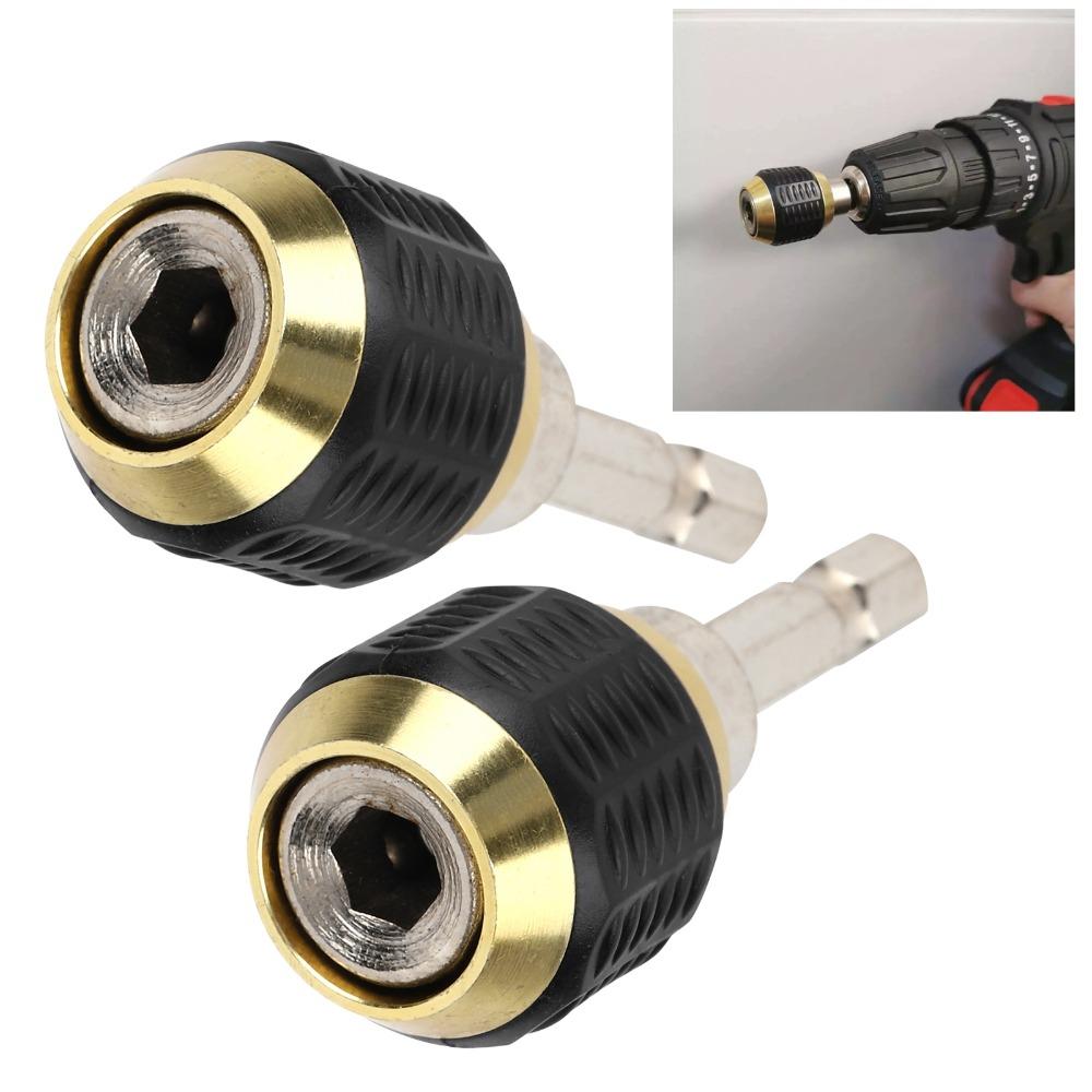 2PCS Universal Drill Chuck Stainless Steel Drill Bit Extension Durable Chuck Adapter