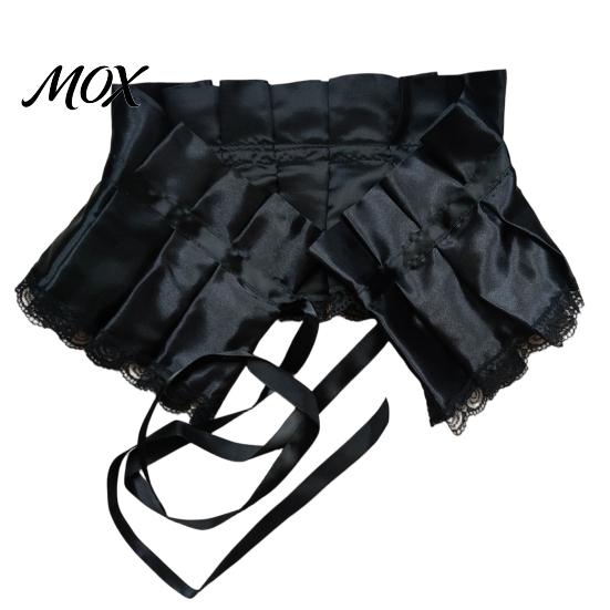 Mode Halsdekor Vintage Viktorianisches Rüschen Schulterumhang Schal, Gotischer Falscher Kragen Schulterwickel Verstellbares Band Krawatte Capelet mit für Cosplay Kostüm