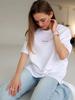European & American Style Loose Fit Letter Print Cotton T-shirt for Women - Summer Casual New Arrival