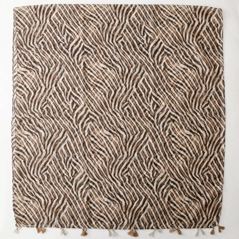 Autumn And Winter Bohème Zebra Print Scarf For Women Warm Comfortable Fashion Soft Fringe Shawl And Scarf 180*85Cm