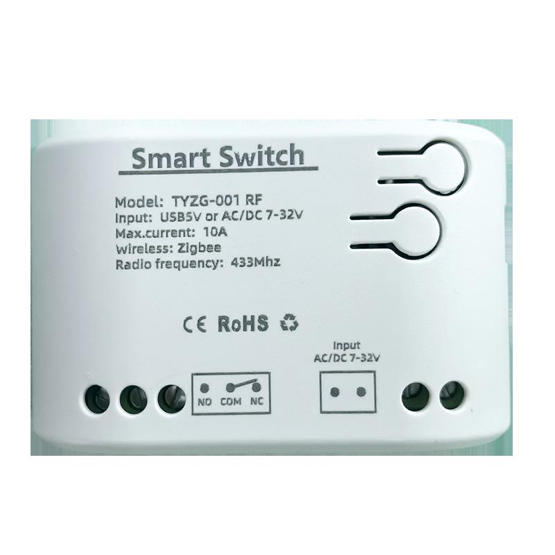Tuya Zigbee 4-Channel Smart Control Module with Wireless Dual Control and Multi-Control Remote.
