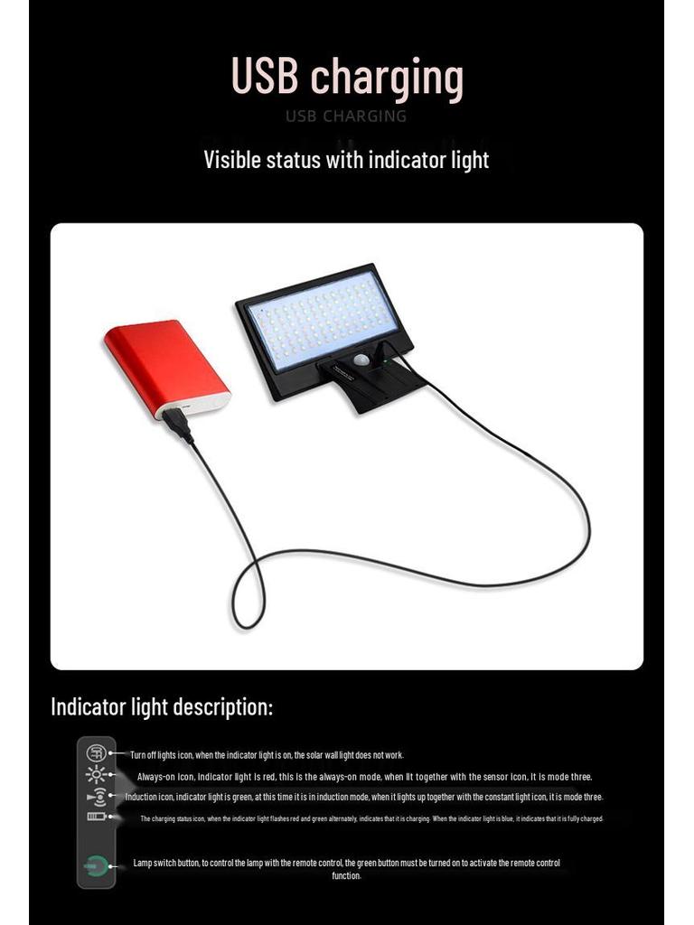 Waterproof Solar Outdoor Smart Induction Wall Light for Courtyard & Villa