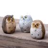 4pcs Barefoot Owl Moss Micro Landscape, Creative Green Plant Decoration Ornaments, Fresh Gifts For Friends