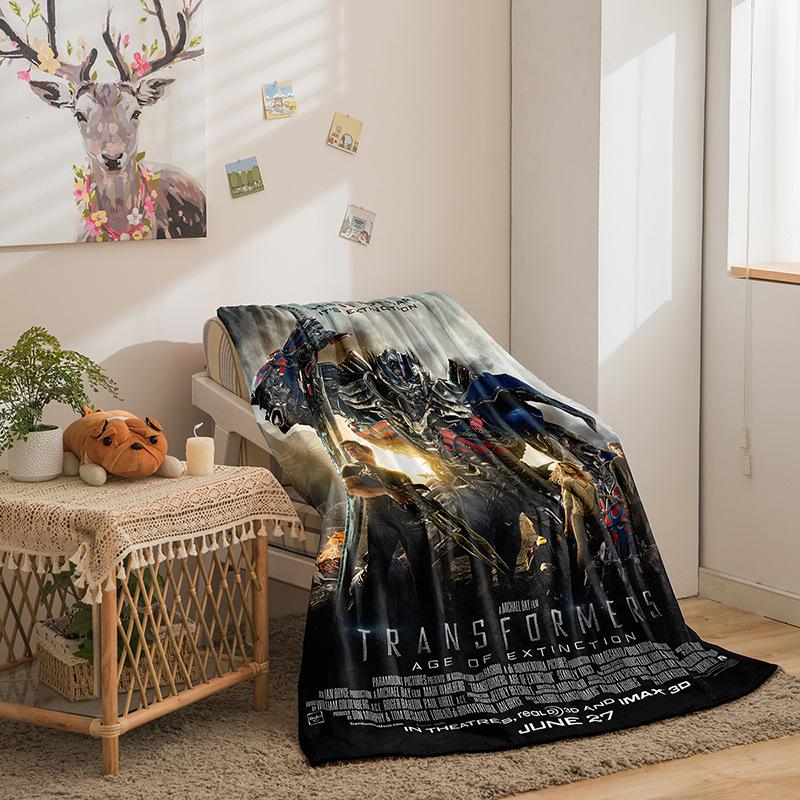 Cartoon Transformers Series Double-Sided Flannel 2D Digital Printing Blanket Blanket