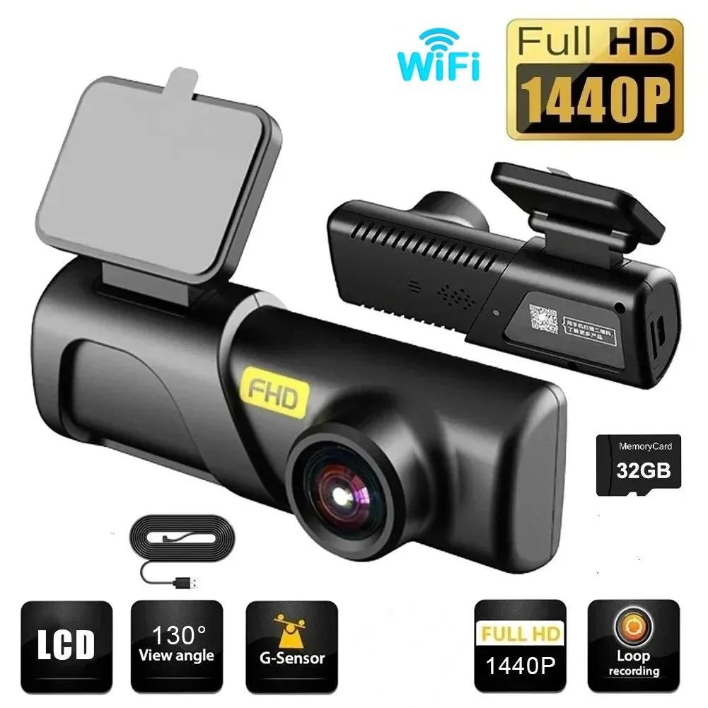 2026 New  Hidden 1440P WiFi Driving Recorder for Cars Wireless 24-Hour Parking Mode DVR Camera Recorder Automatic Night Vision WDR Voice Control