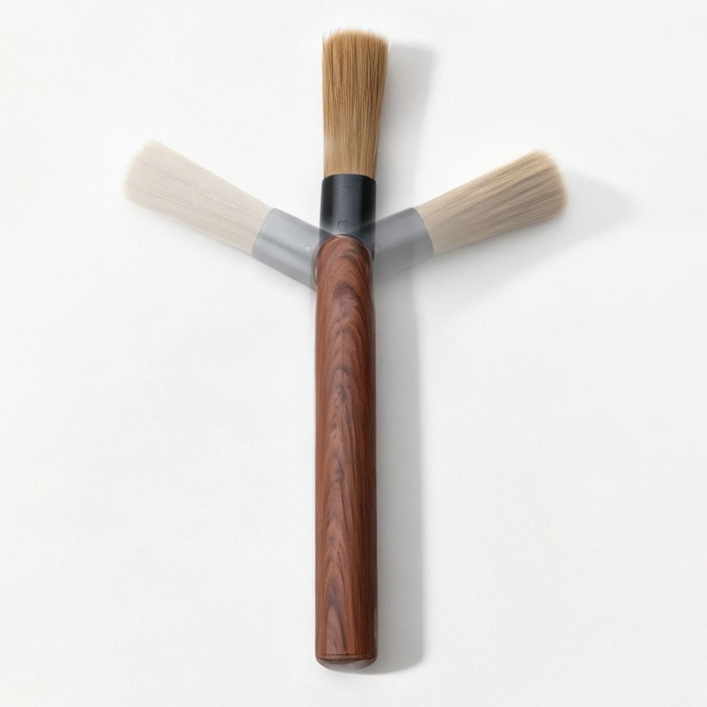 Flexible Coffee Cleaning Brush Wood-Grain Handle Coffee Grinder Cleaning Brush  Home Kitchen