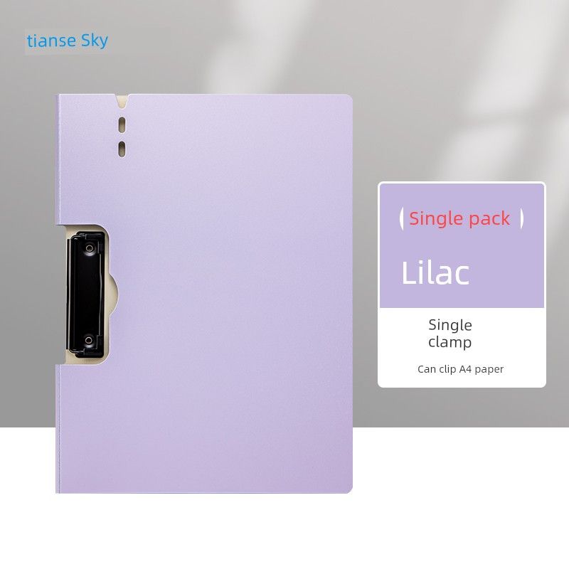 Horizontal Writing Paper Storage Fantastic Contract Folder [Horizontal Clip Can Hold A4 Paper] Lilac Purple