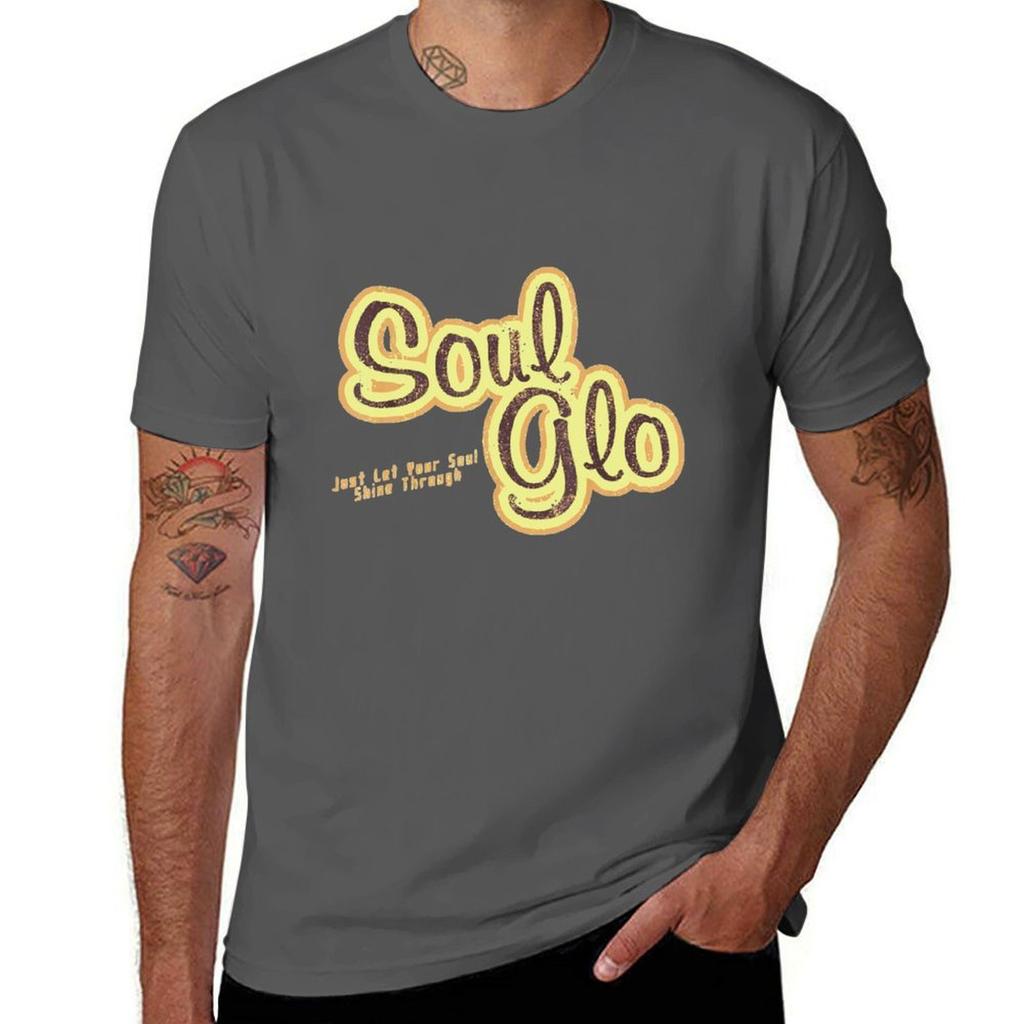 Soul Glo T-Shirt Cotton Tshirt 100% Man T Shirt Graphic T Shirts for Man Graphic Funny T-Shirt