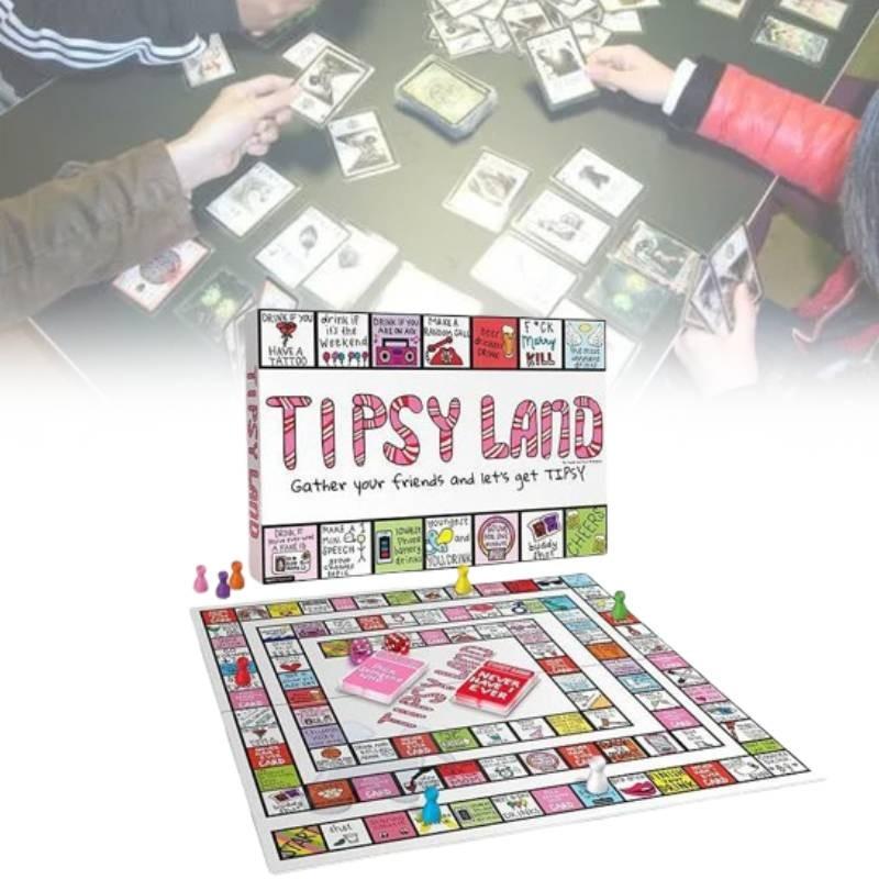 Tipsy Land Party Board Game Vibrant Colorful Game Perfect For Friends And Parties