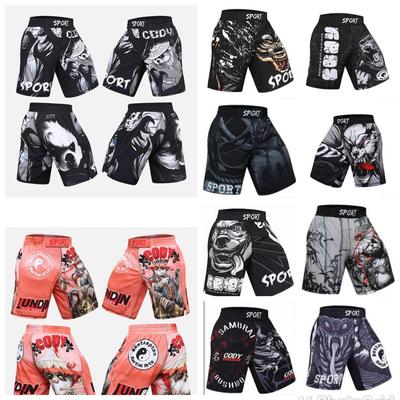 Herren Boxhosen Druck MMA Shorts Kickboxen Fight Grappling Short Tiger Muay Thai Boxshorts Kleidung Sanda billig MMA