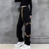 Frühling Neue Elastische Taille Einfache Freizeit Hose für Damen Schlankmachende Persönlichkeit Buchstaben bedruckte Jogginghose für Damen