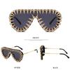 Blingbling Sunglasses with Crystal Rivet Frame for Female Male Unisex Music Festival and Hiphop Dancing Party Dressingup