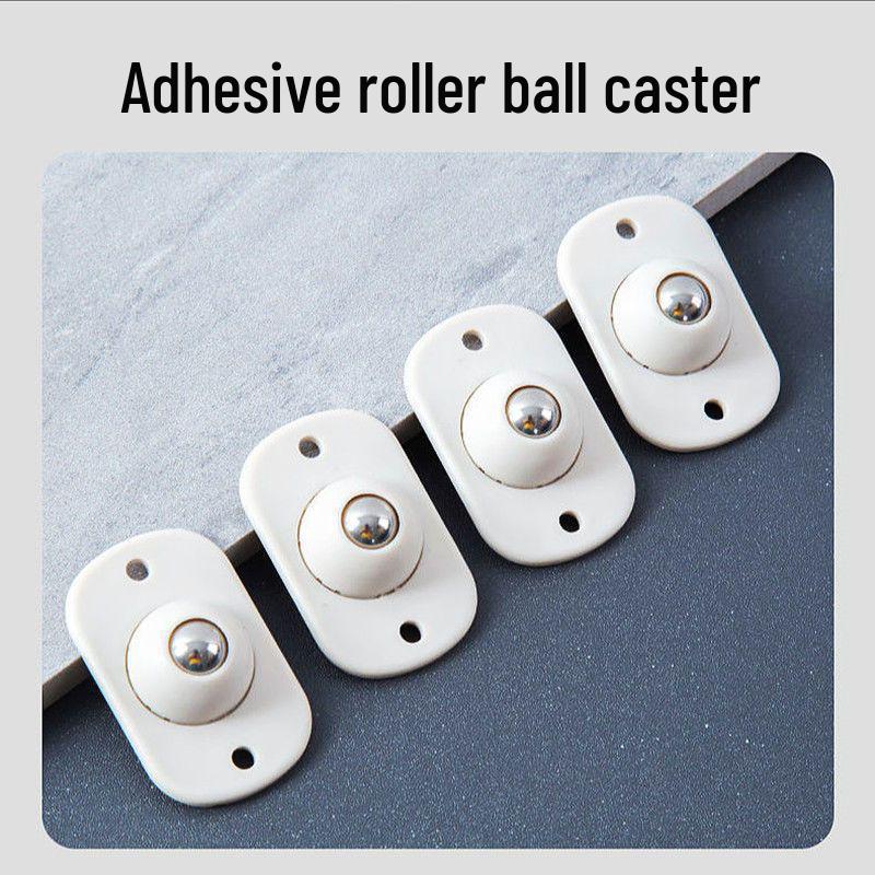 Universal Punch-Free Adhesive Small Wheel Pulley for Storage Boxes