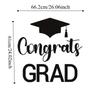 Felt Material Graduation Sailboard Stickers Black Cap Graduation Party Backdrop  Ceiling Background