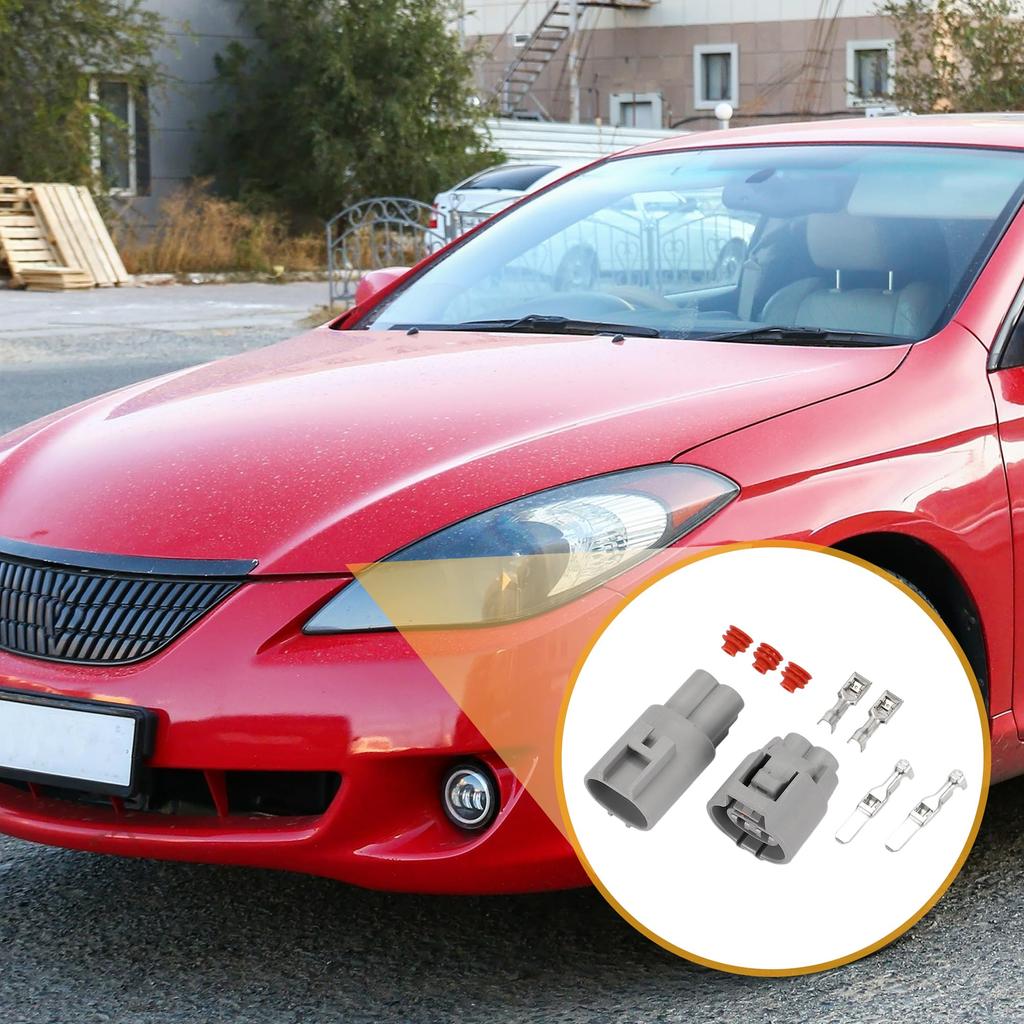 Partuto 2 Pin Radiator Fan Connector Plug - Car Male