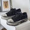 Retro Canvas Shoes for Man Platform Skateboard Dirty Shoes Men Streetwear Men's Vulcanize Shoes Students Canvas Leisure Sneakers