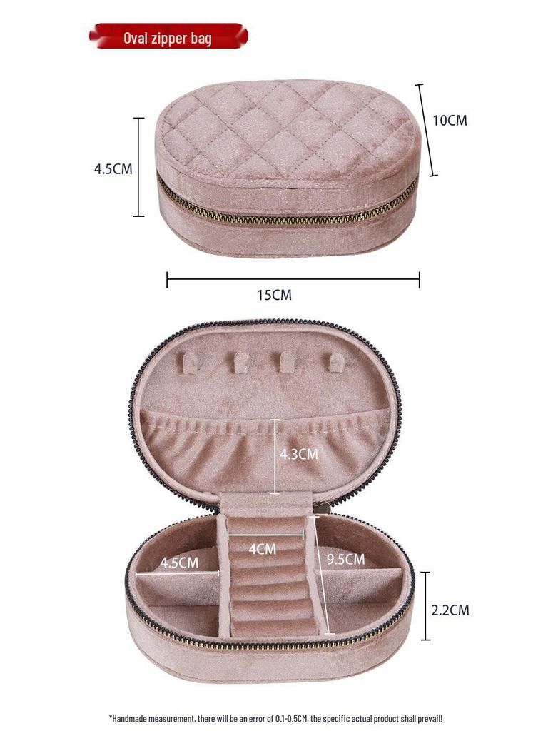 Boîte à Bijoux de Luxe en Velours pour Bagues, Colliers et Puces d'Oreilles - Solution de Rangement Portable et Élégante