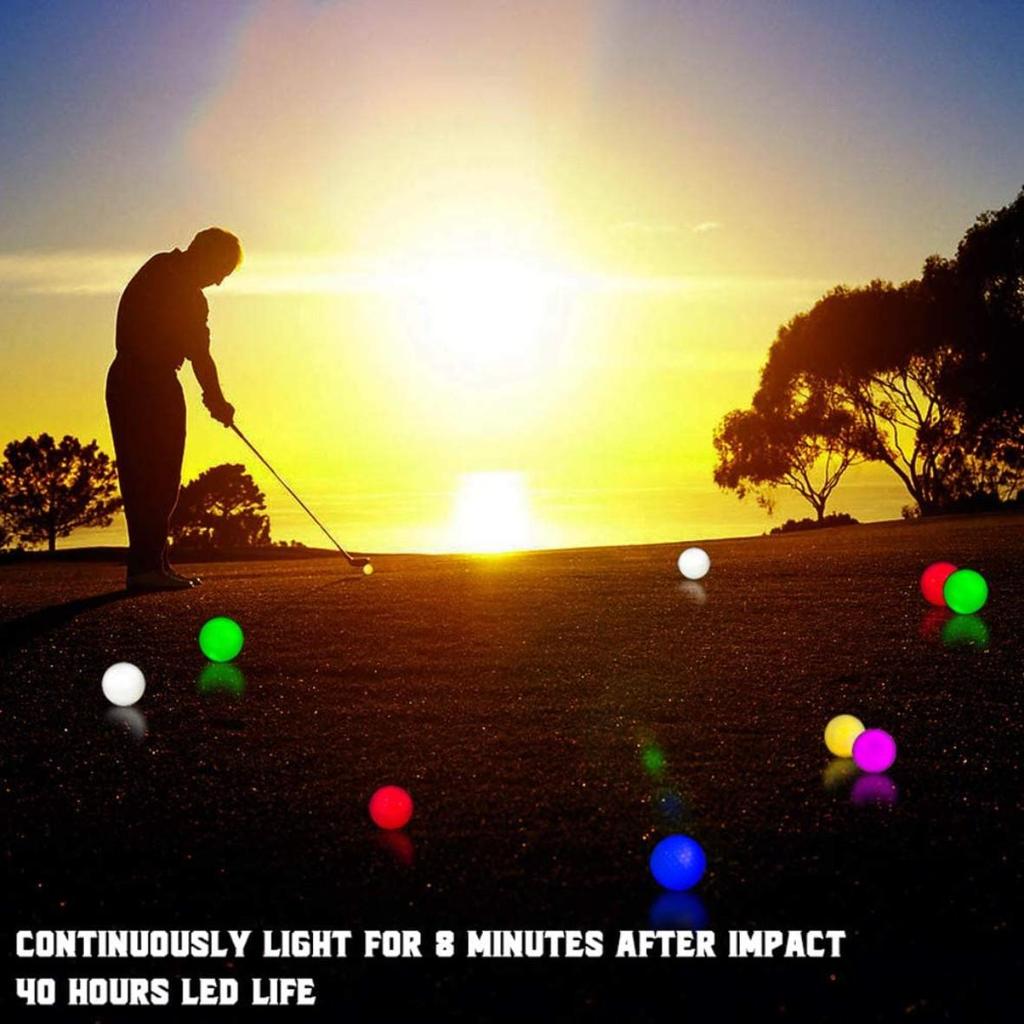 New Golf Competition Ball: LED Luminous Seven-Color Night Flashing Ball