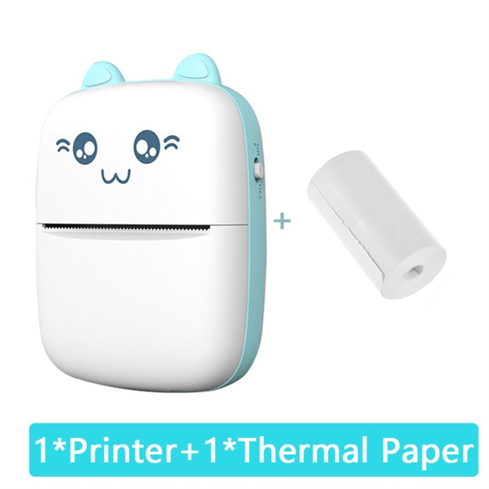 Portable Thermal Printer Set Mini Inkless Sticker Printer USB V4.0 Photo Printer Compatible For IOS Android