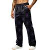 Herren Lockere Weite Beine Cargo Jogginghose mit Taschen Halloween Print für Lässige Outdoor-Kleidung