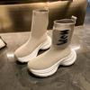 Flying Boots Women's Versatile Elastic Socks Shoes 2025 Summer New Fashion Foreign Style Martin Boots Women's Short Boots Knitted Boots