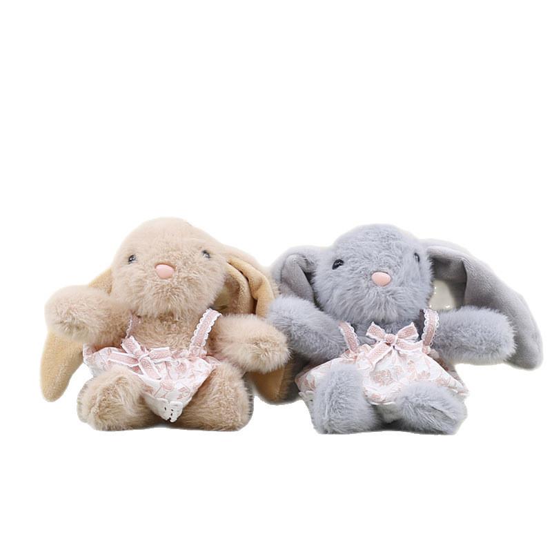 Plush Bunny Keychain With Flower Dress For Kids And Collectors