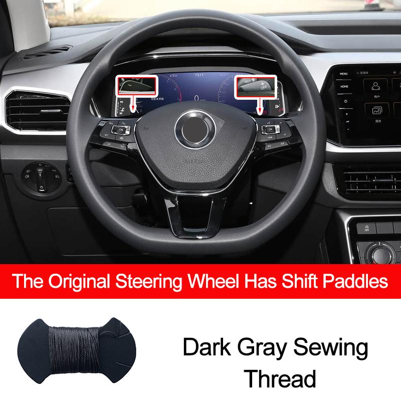 Hand Sewing Car Steering Wheel Cover Braid on the Steering wheel For Volkswagen Golf 7 Mk7 2012-2020 VW T-Cross 2018-2025 2025