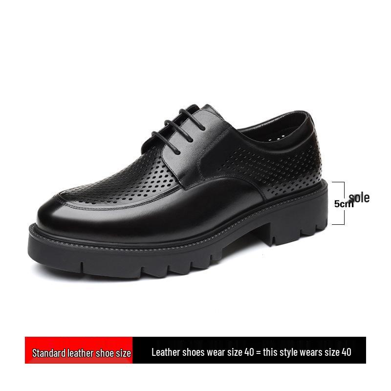 

Чоловіче взуття шкіряне: Збільшення зросту, Товста підошва, Формальний та повсякденний одяг, Натуральна шкіра - Колекція весна-осінь 37