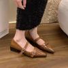 Fashion 2024French Spring Autumn Temperament Thick Heel Black Mary Jane Single Shoes Women's Shoes Zapatos Mujer