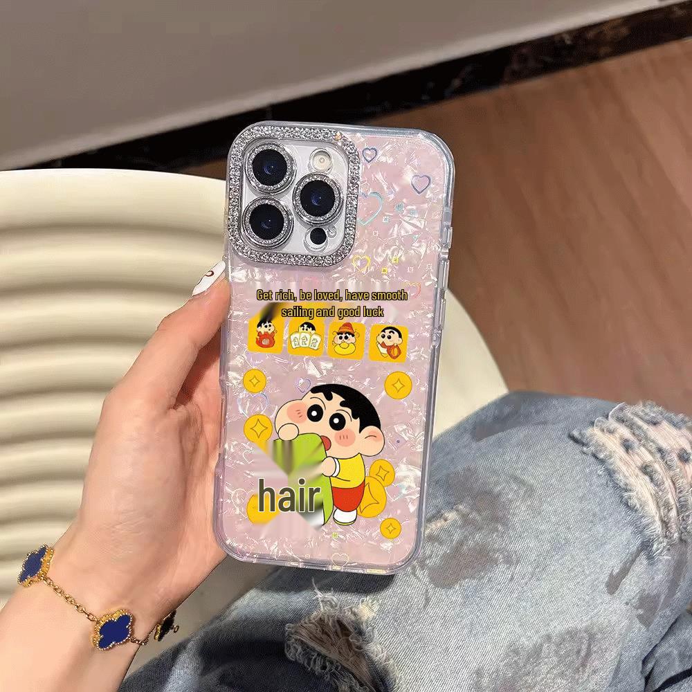 

Mahjong Heart Laser Phone Case: Compatible with iPhone 12/13/14/16/17 Pro Max, Drop-proof Protection 13 Pro Max