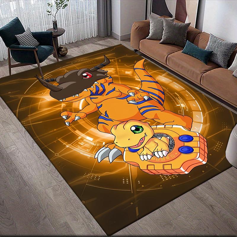 Digimon Agumon Theme Area Rug, Digimon Fan Soft Carpet, Ideal Gift.chl