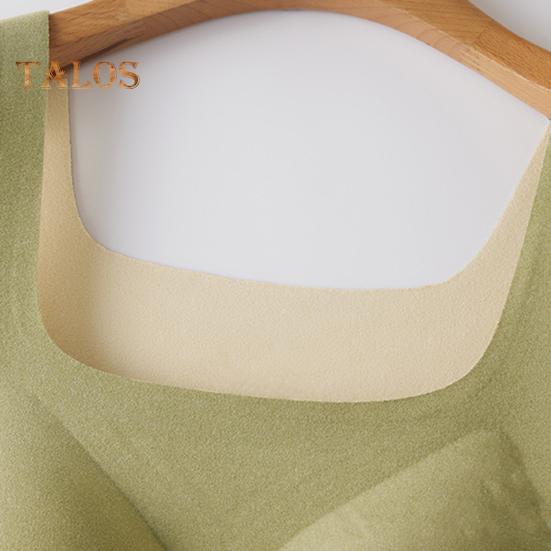 Zimní dámská zateplená vesta s hrudními vycpávkami Bezešvý sametový Rychlý teplotní zámek Vyhřívání Čtvercový výstřih Slim Fit Elastické vnitřní opotřebení Spodní část bez rukávů