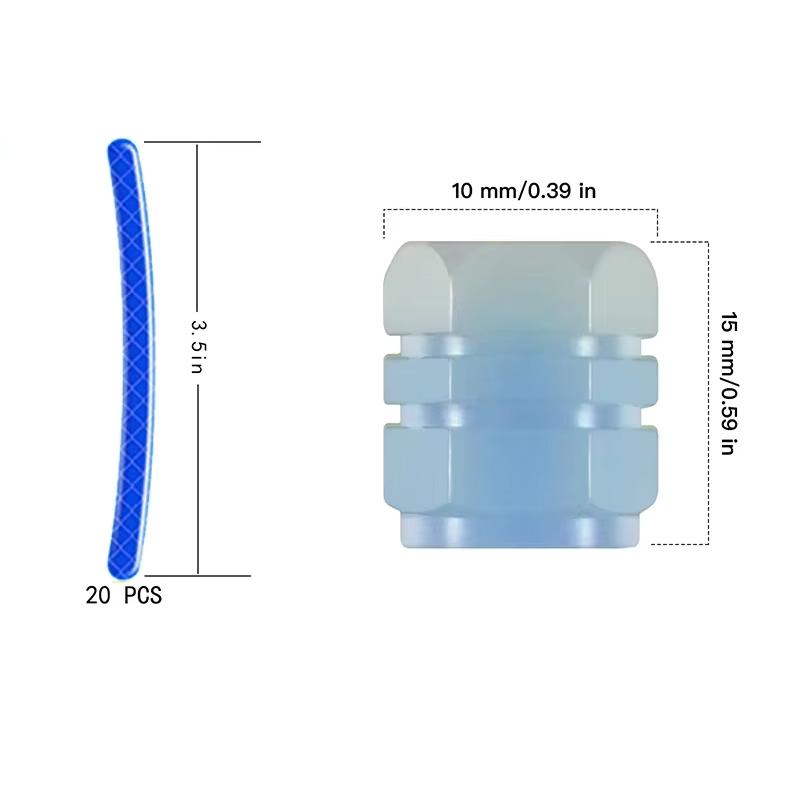 Car Wheel Reflective Stickers Glow-in-the-Dark Valve Covers Fluorescent Valves Motorcycle Bicycle Wheels Universal Accessories