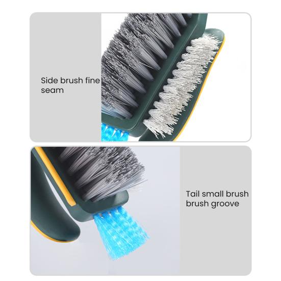 Cleaning Brush Multi-Functional Scrubbing Scraper Plastic Handle Ergonomic Grip Kitchen Toilet Cleaning Bottle Brush