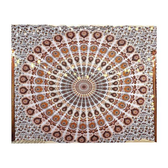 Böhmische Wandteppich, Wandbehang Teppich, Indischer Kreis Muster Teppich für Studentenwohnheim Schlafzimmer Wohnzimmer Wandkunst Fotografie Hintergrund