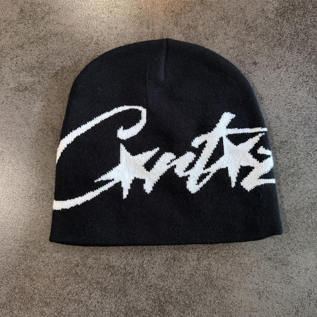 Hip Hop Style Star Pattern Beanie Knitted Cap With Acrylic Fabric And No Brim Design For Fall And Winter Wear