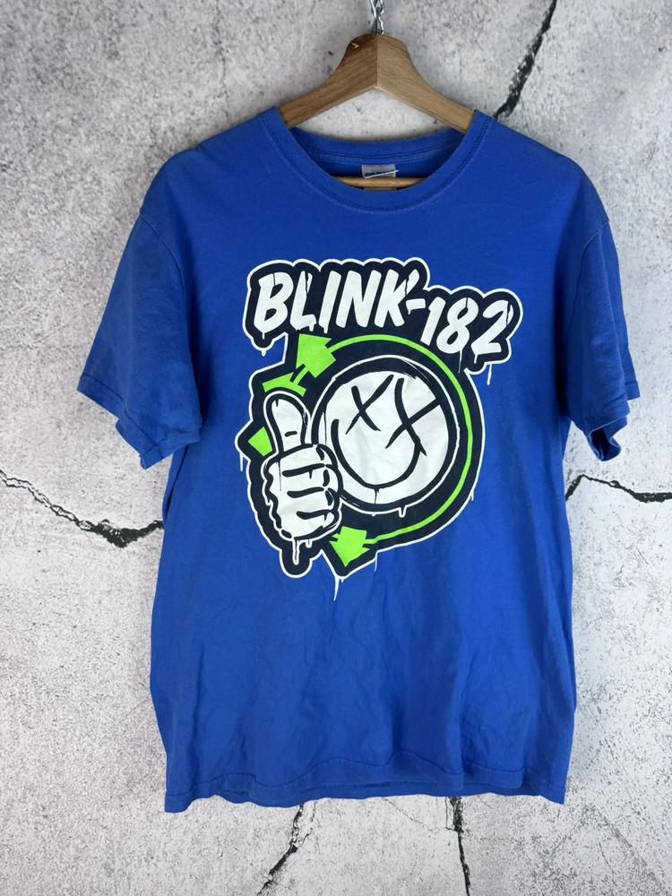NEW Blink 182 Band Heavy Cotton Blue T Shirt All Size C349 Unisex T-Shirt