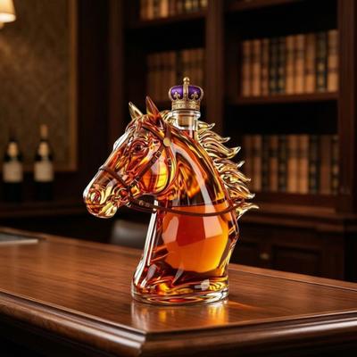 Paardenhoofd Whiskey Decanteerfles 350ml Whiskey Grappig Glas Likeur Wijn Sterke Dranken Decanteerfles