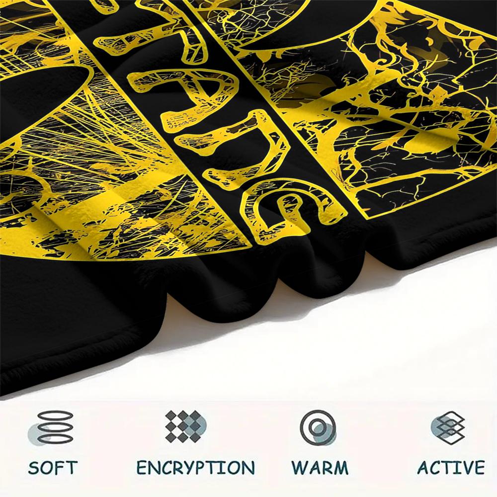 1 Pieza Manta de Franela con Estampado Wu-Tang Clan, Alta Calidad Para Todas las Estaciones, Decoración del Hogar, Calidez y Comodidad, Perfecta para Regalos de Navidad