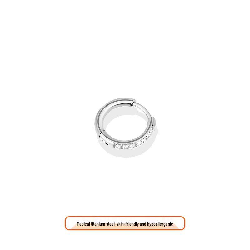 Titanium Steel Hoop Earrings for Women and Men - Plain Ear Hoops, Cartilage Studs, and Clips