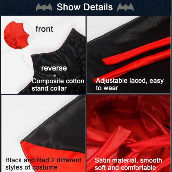 Pet Cloak Adjustable Rope Design Stand Collar Large Dogs Halloween Cosplay Cape Dog Face Outline Costume