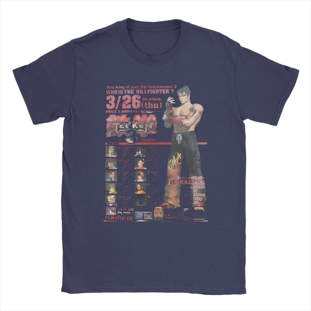 Vintage T Shirt Summer Tekken Japanese Fighting Game Hippie TShirts 100 Cotton Tshirt for Men Awesome Short Sleeve Tops