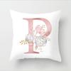 Flower Letter Pillow Soft and Breathable Sofa Car Lumbar Support Office Waist Protection Pillowcase