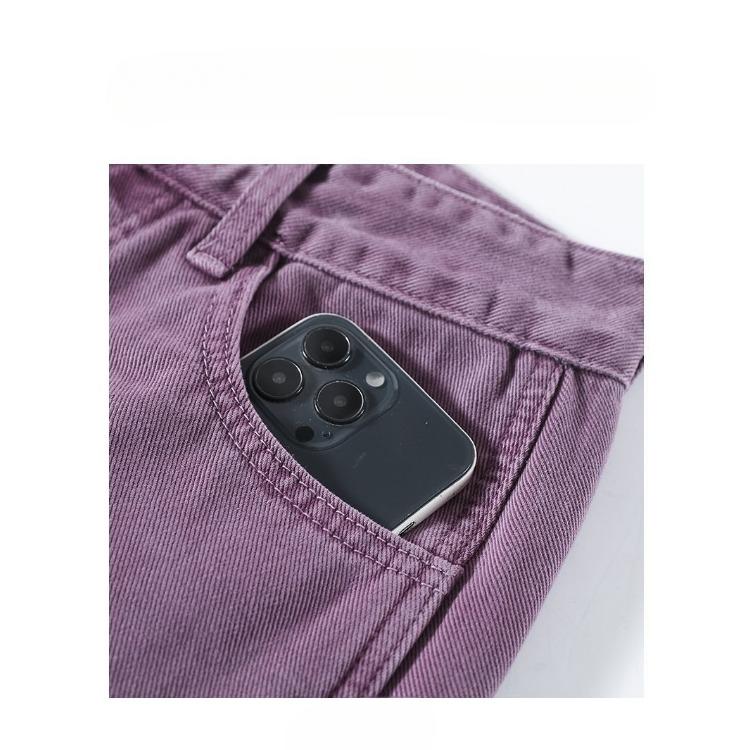 Wide Leg Denim Pants Loose Fit High Waist Spring Summer Casual Trousers