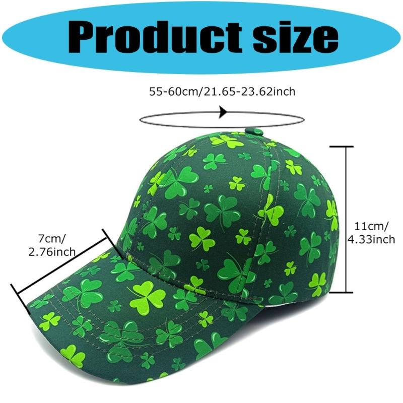 Breathable Comfortable Hat Adult Party Hat for Saint Patricks Day Event High Quality Digital Art Soft Fabric