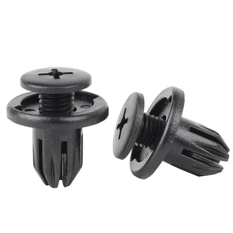 1/30 buc 8 mm plastic nituri fixare șurub mașina bara de protecție Fender nituri negre auto fixare cleme pentru Toyota Focus Kia Nissan Yamaha