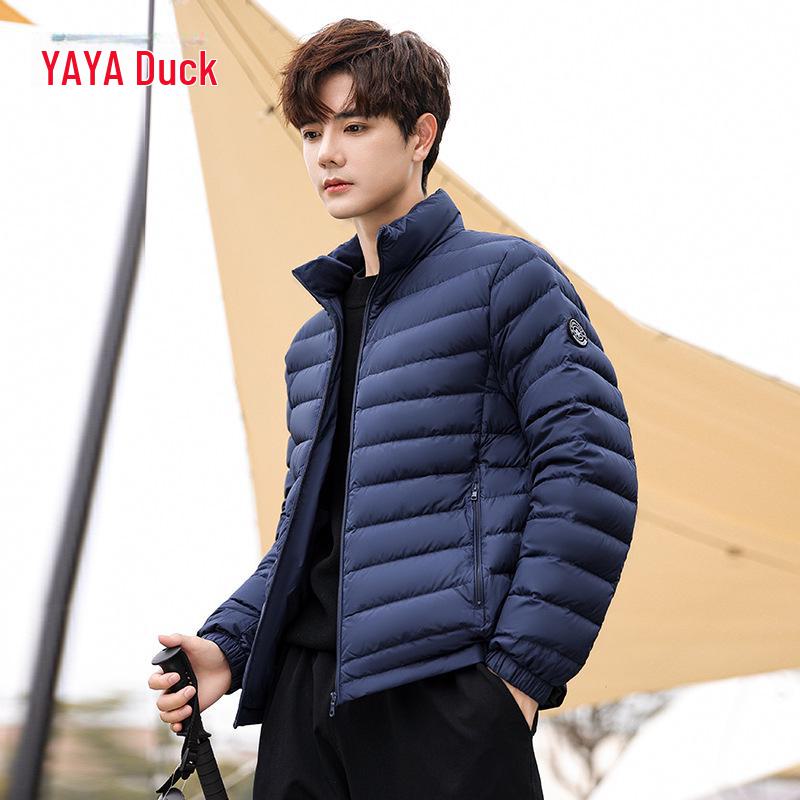 Herren YaYa Daunenjacke mit Stehkragen 2024: Winter Slim Fit, Kurz, Einfach, Warm, All-Match