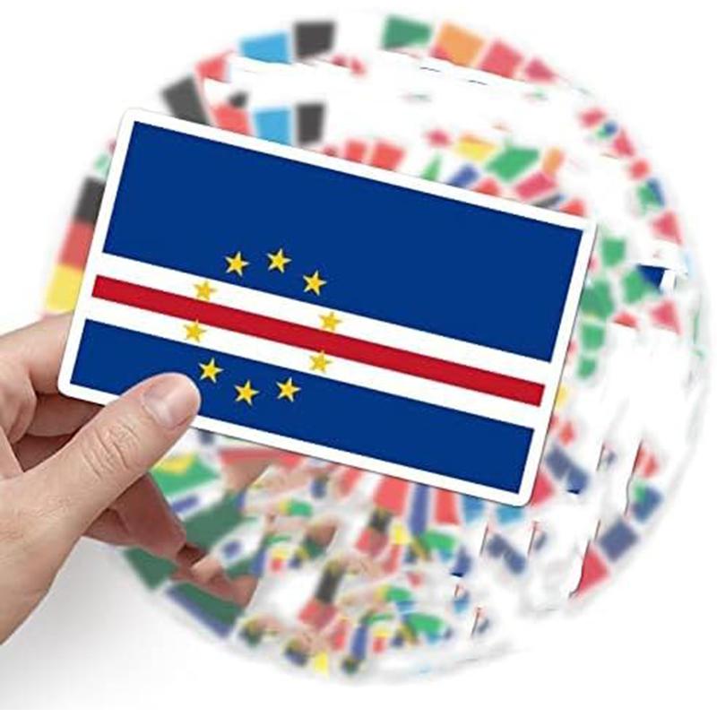 105 аркушів/набір Наліпки-іграшки Серія Національних Прапорів Мультяшні Валіза Ноутбук Гітара Скейтборд Персоналізовані Декоративні Наліпки TMZ